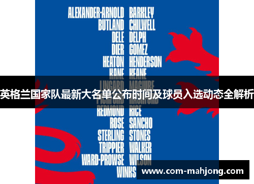 英格兰国家队最新大名单公布时间及球员入选动态全解析 英格兰国家队最新大名单公布时间及球员入选动态全解析