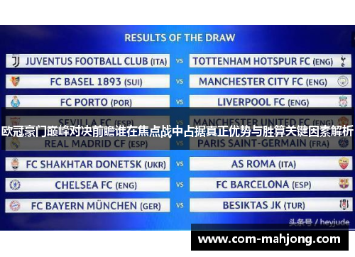 欧冠豪门巅峰对决前瞻谁在焦点战中占据真正优势与胜算关键因素解析 欧冠豪门巅峰对决前瞻谁在焦点战中占据真正优势与胜算关键因素解析