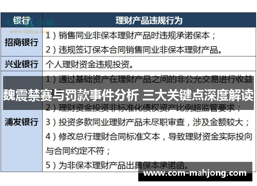魏震禁赛与罚款事件分析 三大关键点深度解读